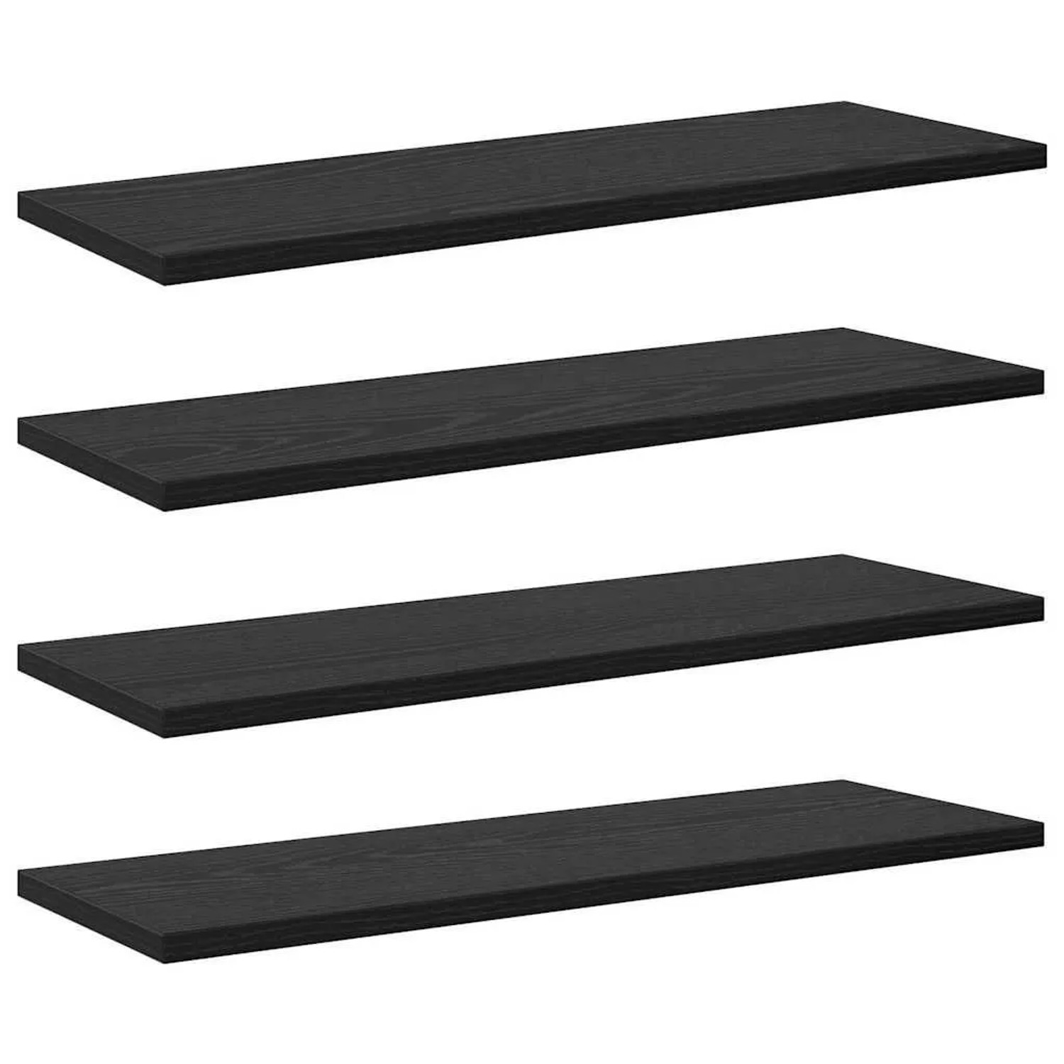 vidaXL Regalbrett 4 Stk Schwarz 60 x 20 x 1,5 cm Holzwerkstoff 875052