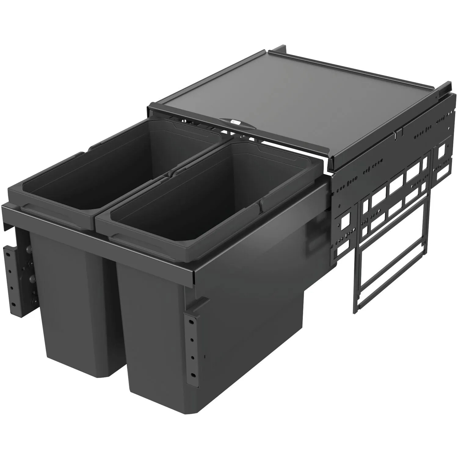 Vauth-Sagel Abfalltrennsystem Envi Space Korpusbreite 450 mm 2x16, Lava