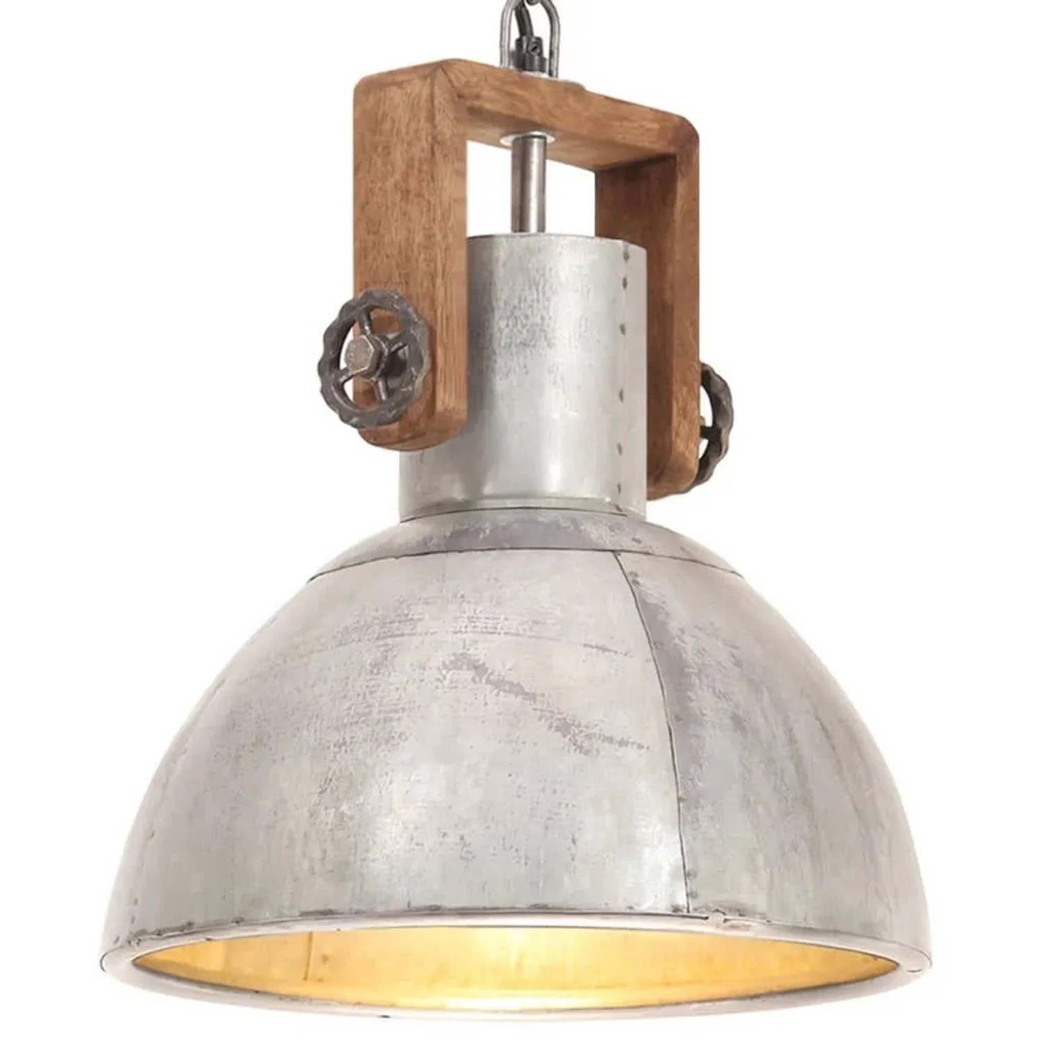 vidaXL Hängelampe Industriestil 25 W Silbern Rund 30 cm E27 320530