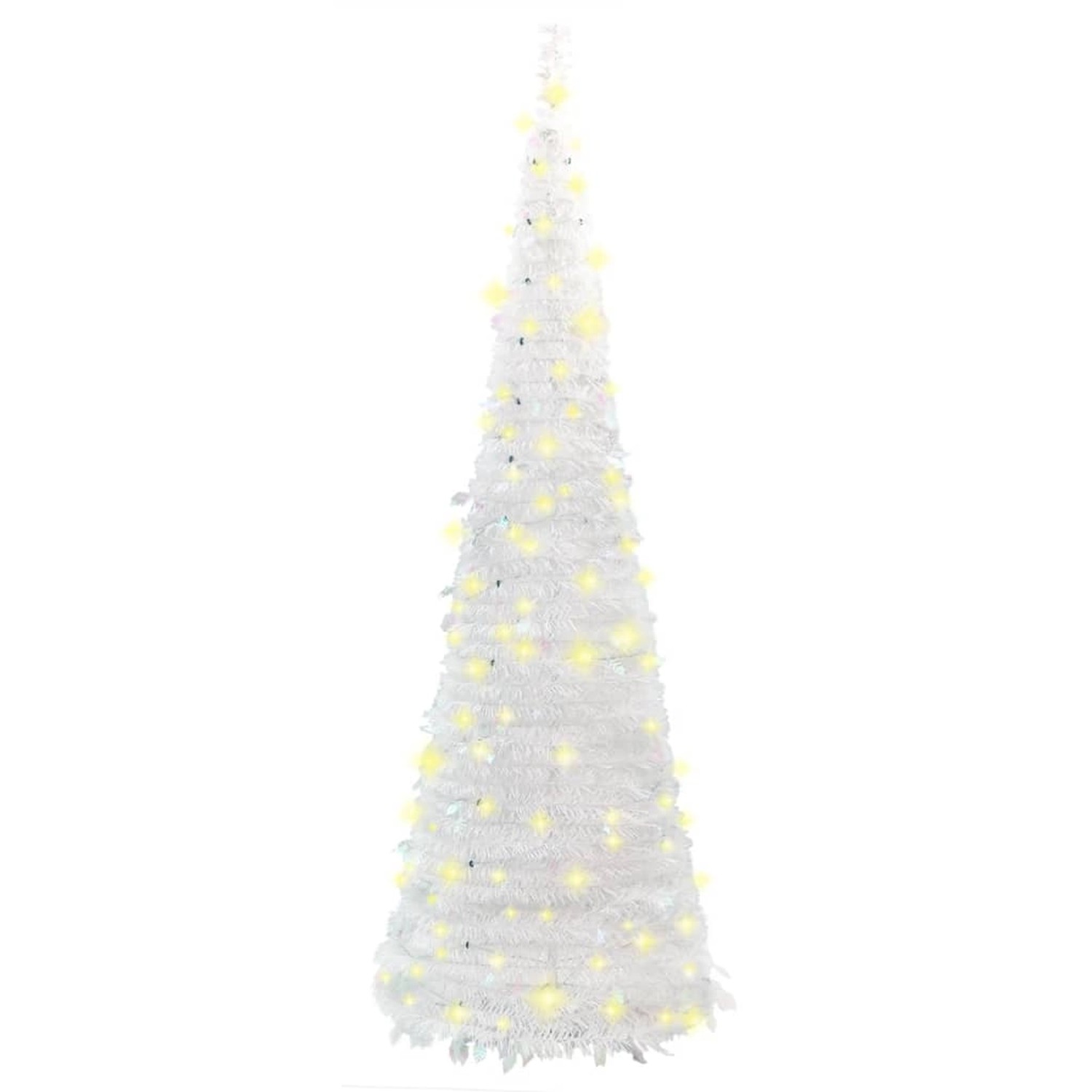 vidaXL Pop-Up-Weihnachtsbaum Künstlich 100 LEDs Weiß 150 cm
