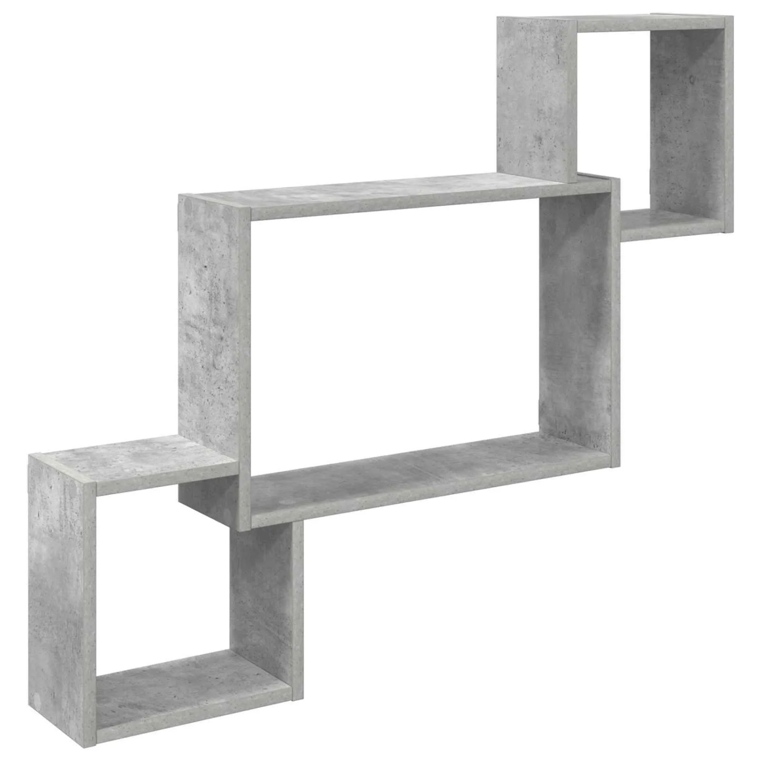 vidaXL Wandregal Wandhalterung Betongrau 91,5 x 15 x 76 cm 8012119