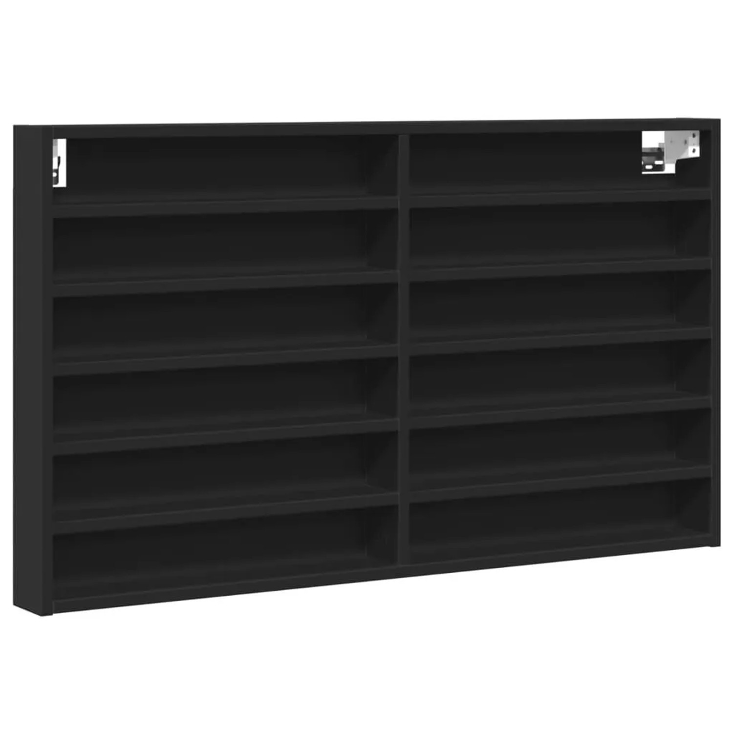 vidaXL Vitrinenschrank Schwarz 100x8,5x58 cm Holzwerkstoff 847941