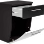 Posseik Bad-Hängeschrank Salona, anthrazit, 40 cm breit, mit Schublade und Tür geöffnet.
