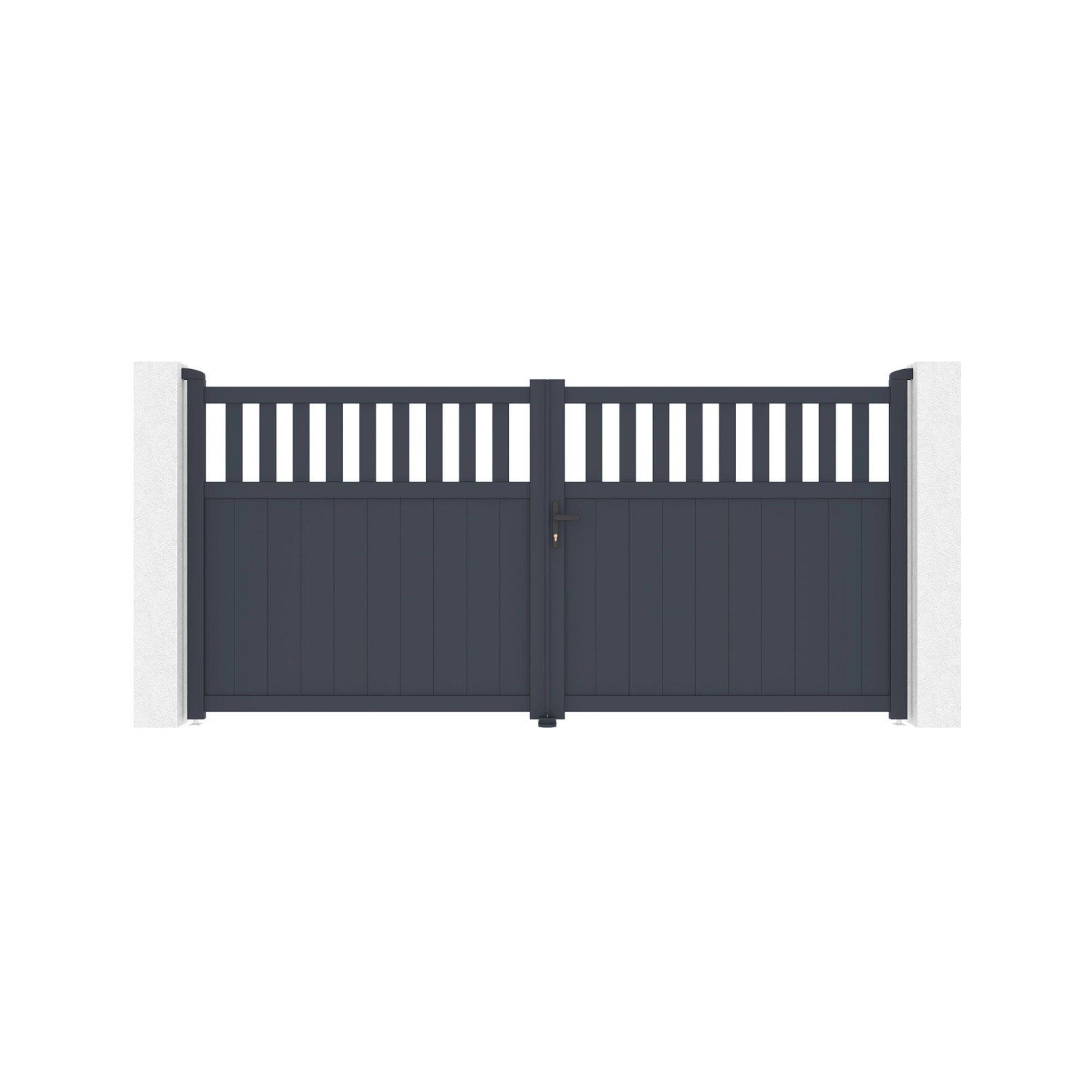 Casanoov Flügeltor 3 4 M Santis H 160 Cm Aluminium & Bunker B500 Motorisier günstig online kaufen