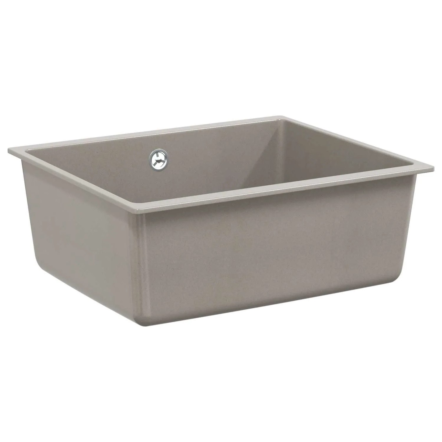 vidaXL Waschbecken Grau 530 x 460 mm 80% Quarz und 20% Harz 42028425
