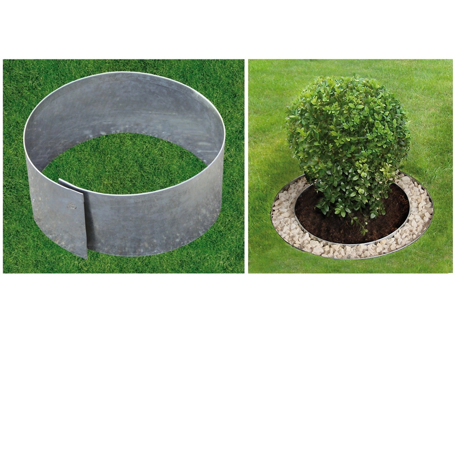 Bellissa Rasenkante Kreis, verzinkt, Ø 20 cm. Ideal zur Beetbegrenzung und Gartengestaltung.