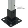 Galaflor Bodenplatte für Zaunpfosten 40x40mm Anthrazit_4