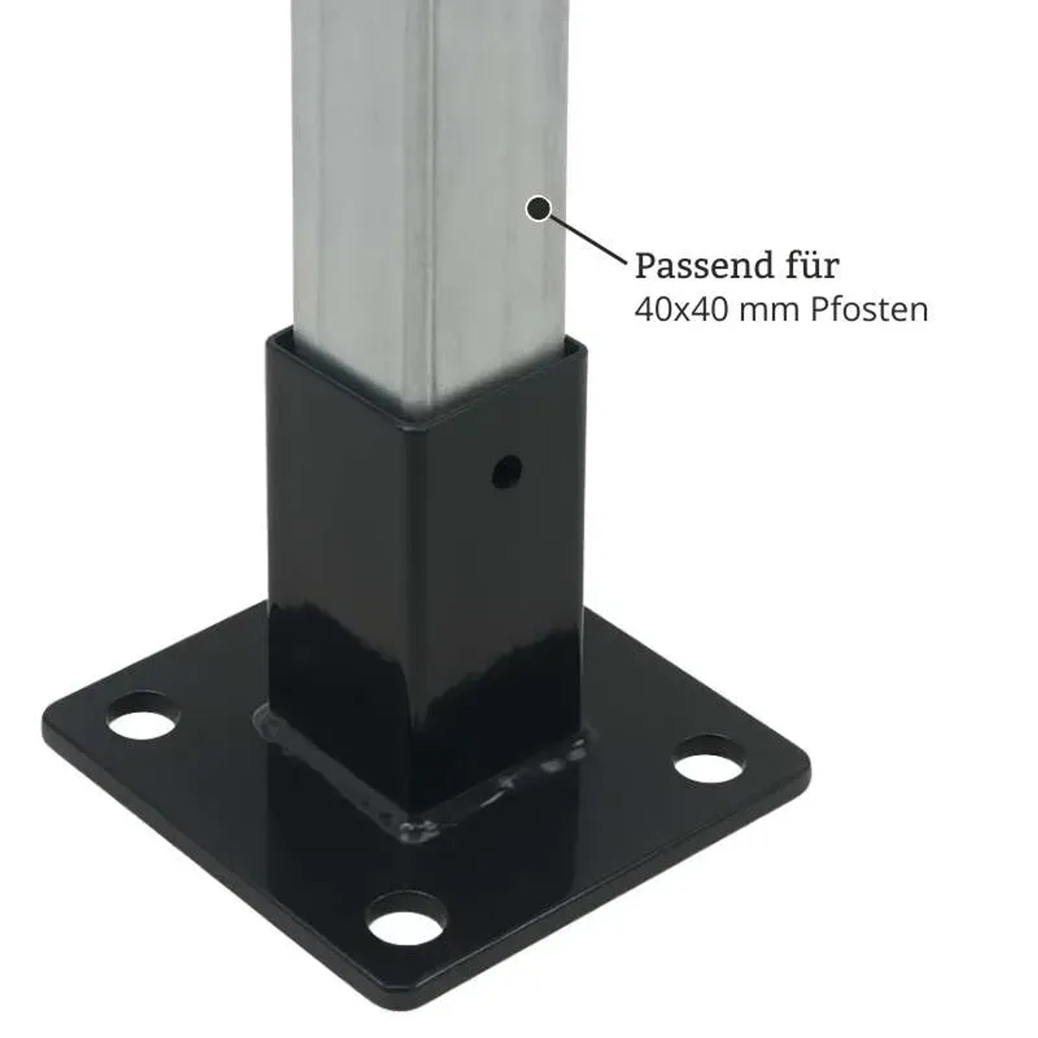 Galaflor Bodenplatte für Zaunpfosten 40x40mm Anthrazit_4