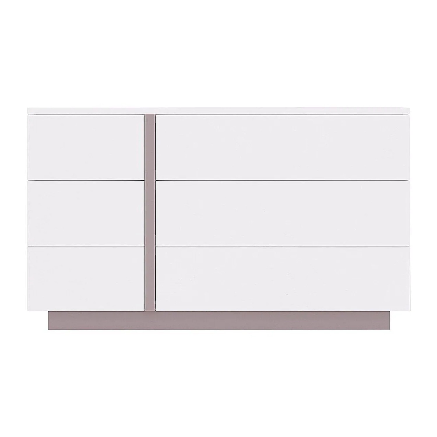 Vente-unique Kommode Napoli Taupe  Weiß 120 cm