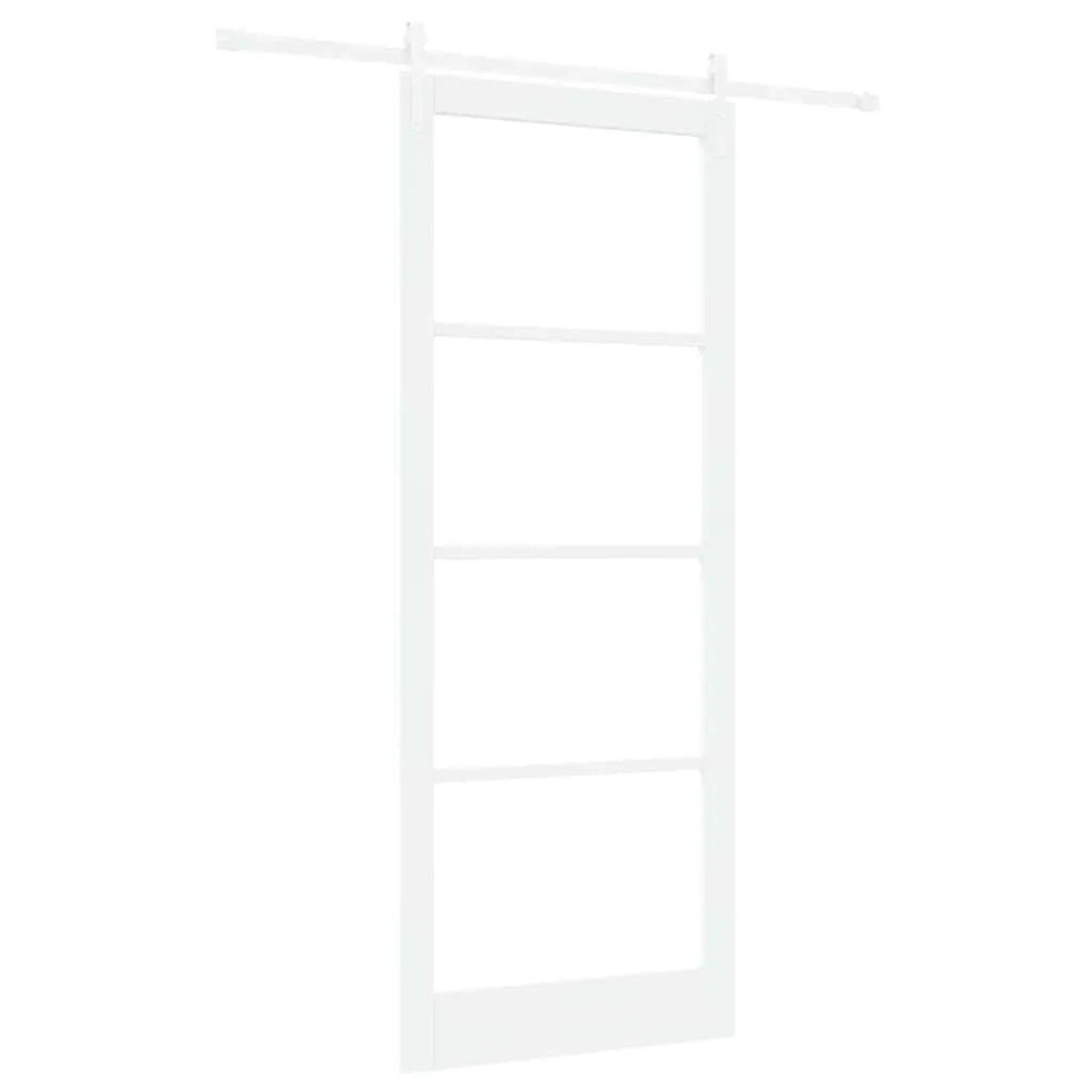 vidaXL Schiebetür ORKDAL Weiß 93 x 232 cm Massivholz Kiefer und Glas 3331900