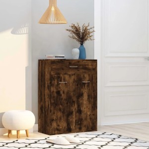 vidaXL Schuhschrank Räuchereiche 60x35x84 cm Holzwerkstoff 815417
