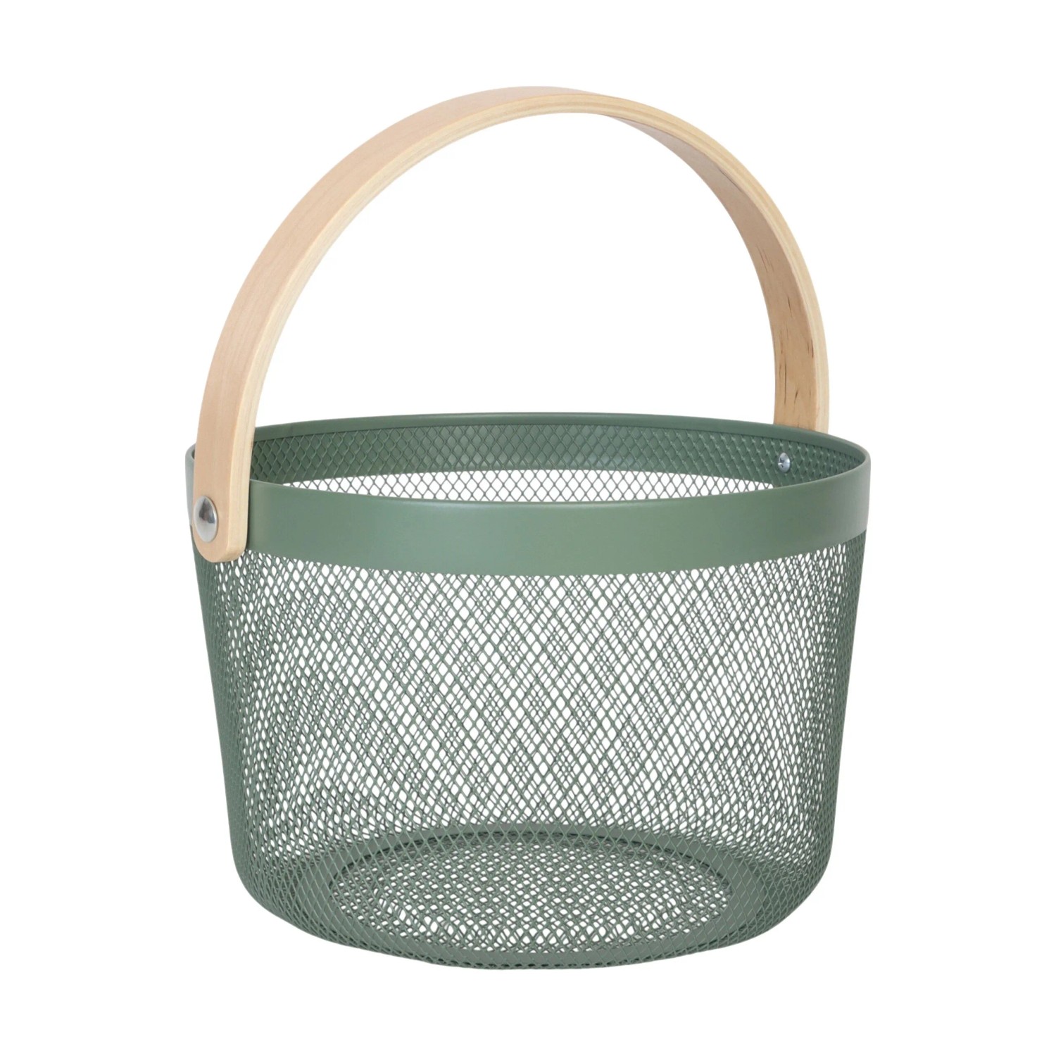 Relaxdays Drahtkorb Stahl Mint Mit Henkel 17,5 cm x 27,5 cm x 26,5 cm 0,4 kg