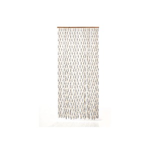 Kobolo Türvorhang aus Papier, beige-braun, 90x200 cm, mit 36 Strängen als Deko und Insektenschutz.