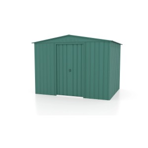 Globel Gerätehaus Tower 108 in Jade: Metall Gerätehaus mit Tür für Gartengeräte.