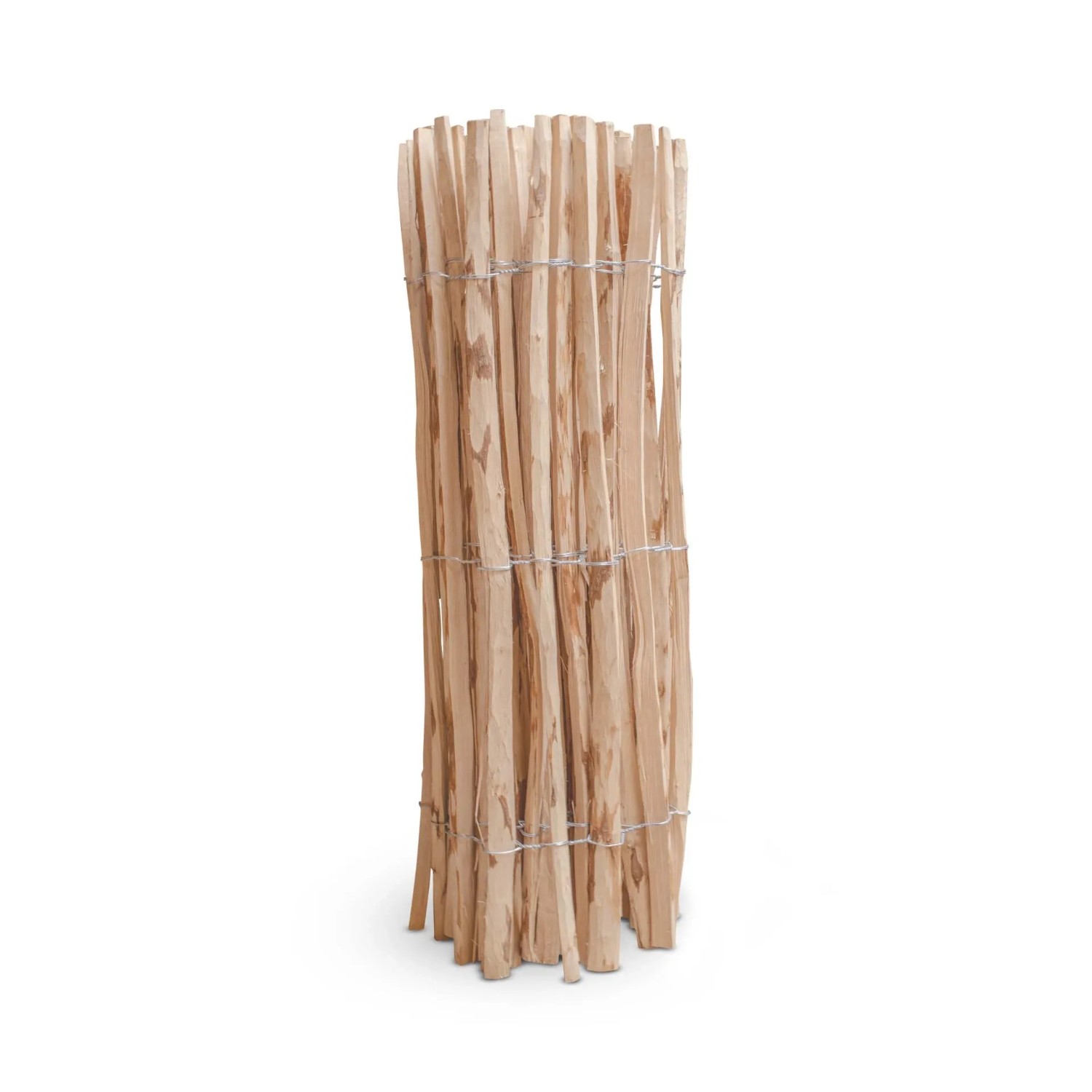 Stiltreu Staketenzaun Haselnuss, 120cm hoch. Naturzaun Rolle für Garten und Beet.