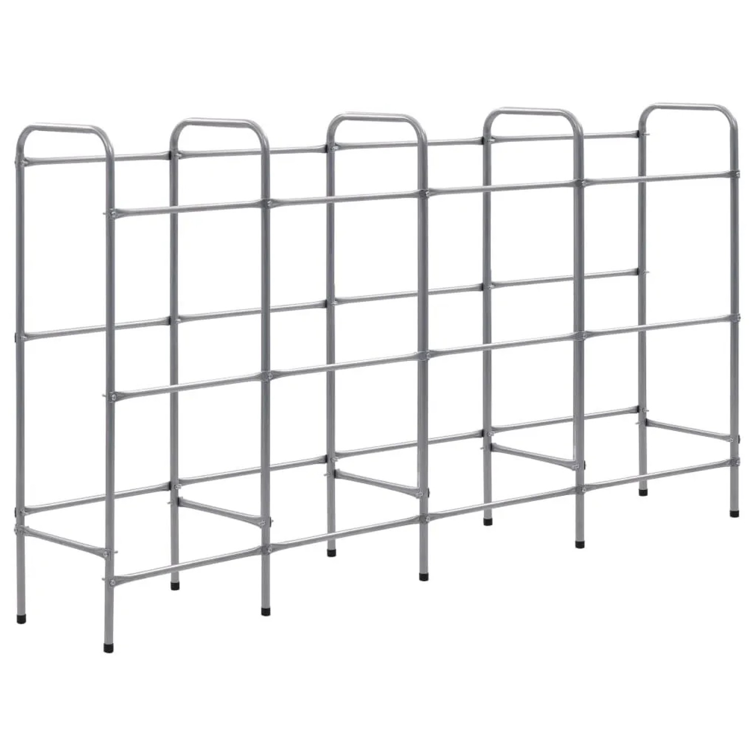 vidaXL Kistenregal für 12 Kisten Silbern 190x33x116 cm Stahl 285215