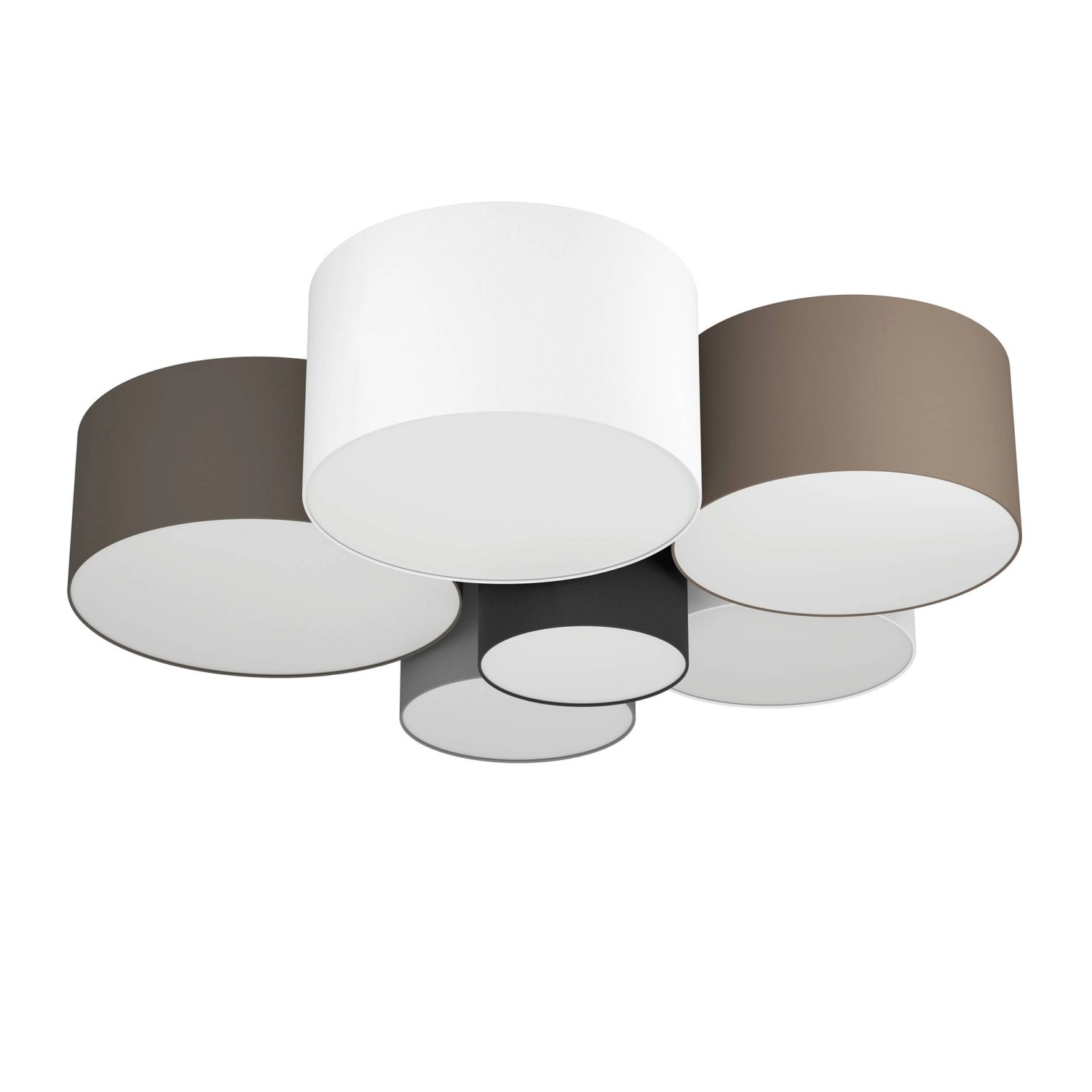 EGLO Deckenlampe PASTORE WS-Braun-Grau-Schwarz 6-flammig E27 Ø 990mm günstig online kaufen