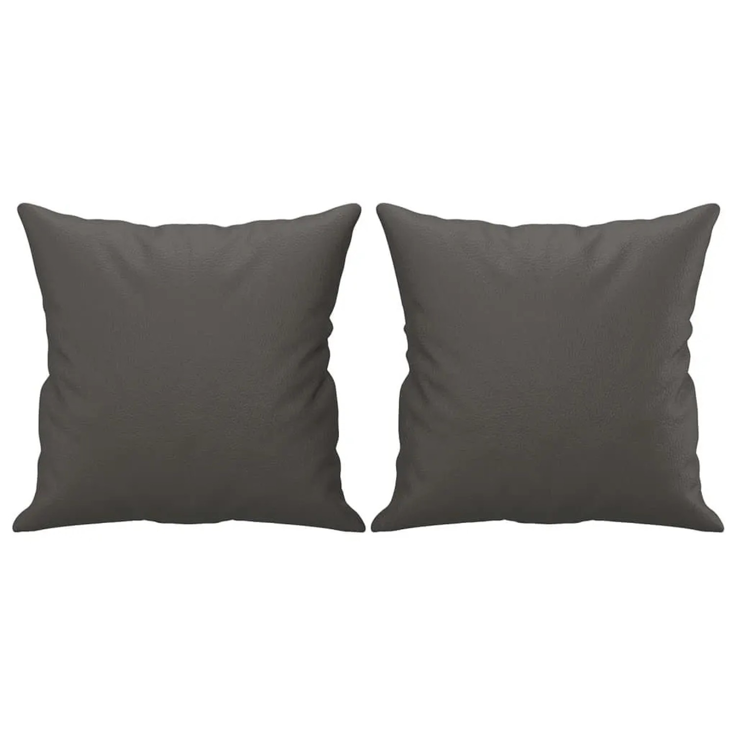 vidaXL Zierkissen 2 Stk Grau 40x40 cm Kunstleder 349482