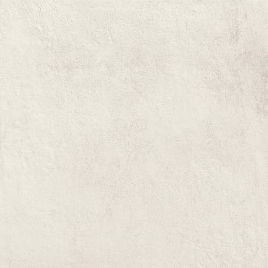 Helle, matte 60x60 cm Bodenfliese aus Feinsteinzeug mit Zement-Optik.