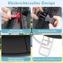 Details des Costway Trampolins Ø366 cm: Reißverschluss, Schnalle, Federabdeckung und Leiter.