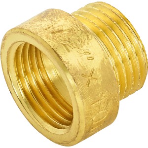 Hahnverlängerung aus Messing, 18,6 mm x 21 mm, zur Verlängerung von Gewindefittings um 10 mm.