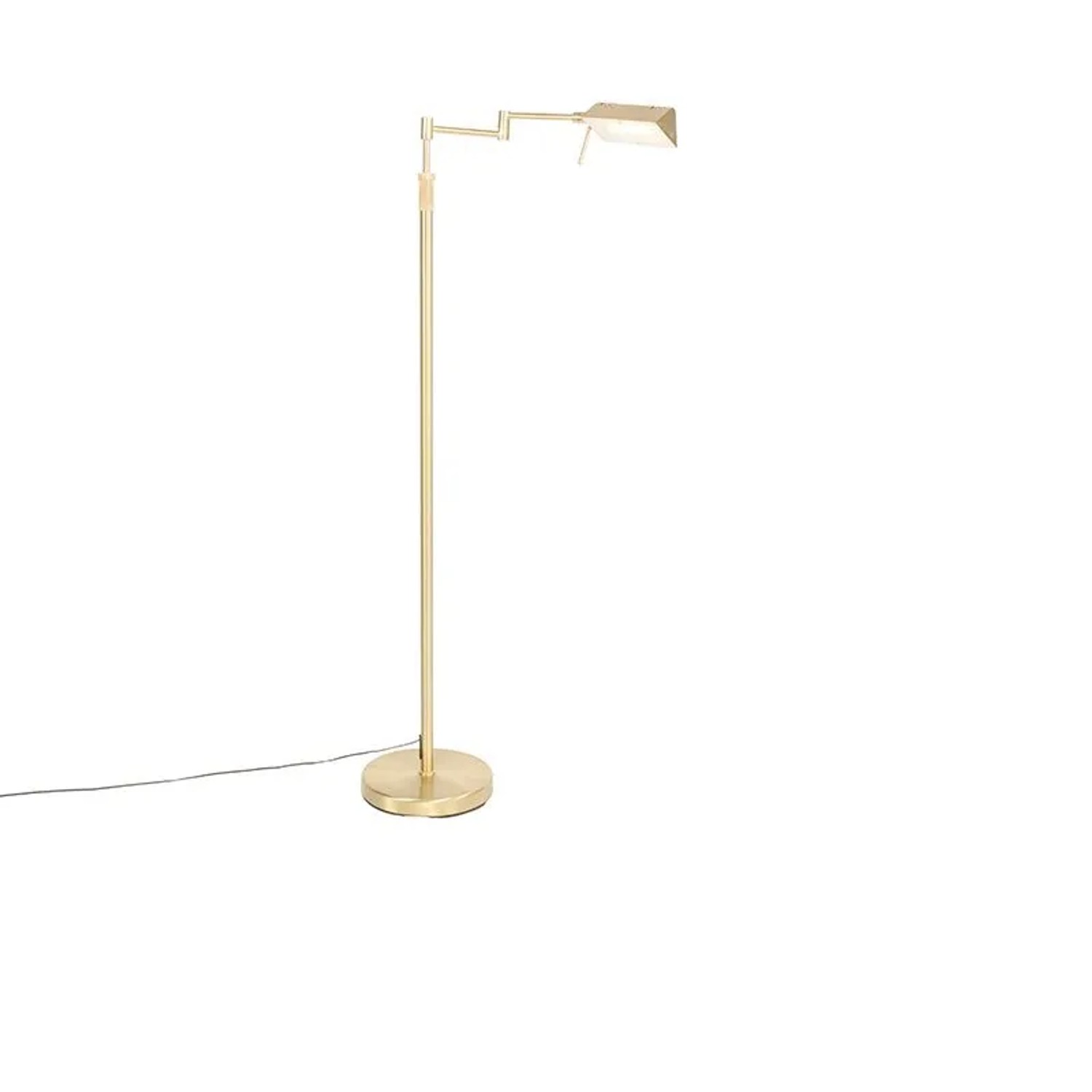 QAZQA Stehleuchte Messing inkl  LED mit Touch Dimmer Notia