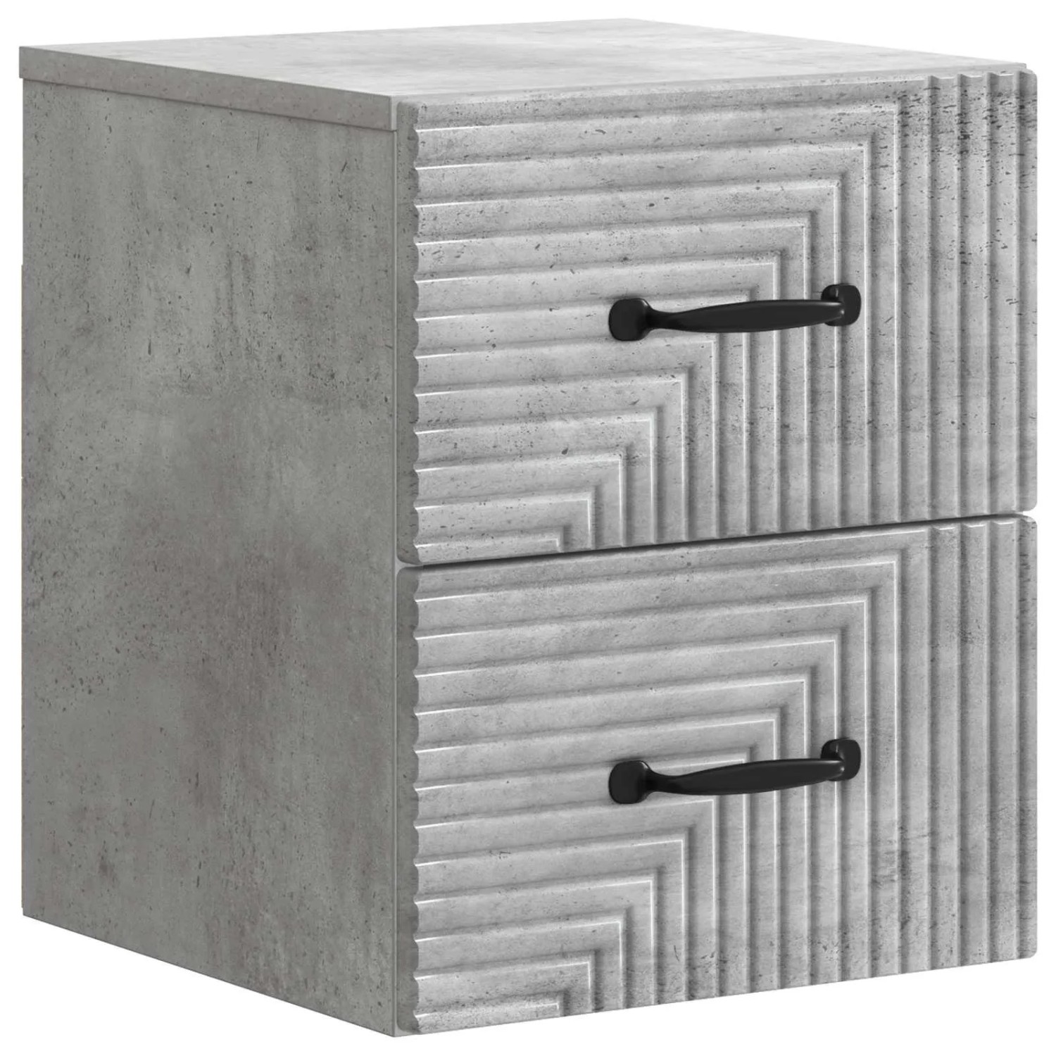 vidaXL Wandmontierter Nachttisch Betongrau 34,5 x 33 x 40 cm 898641