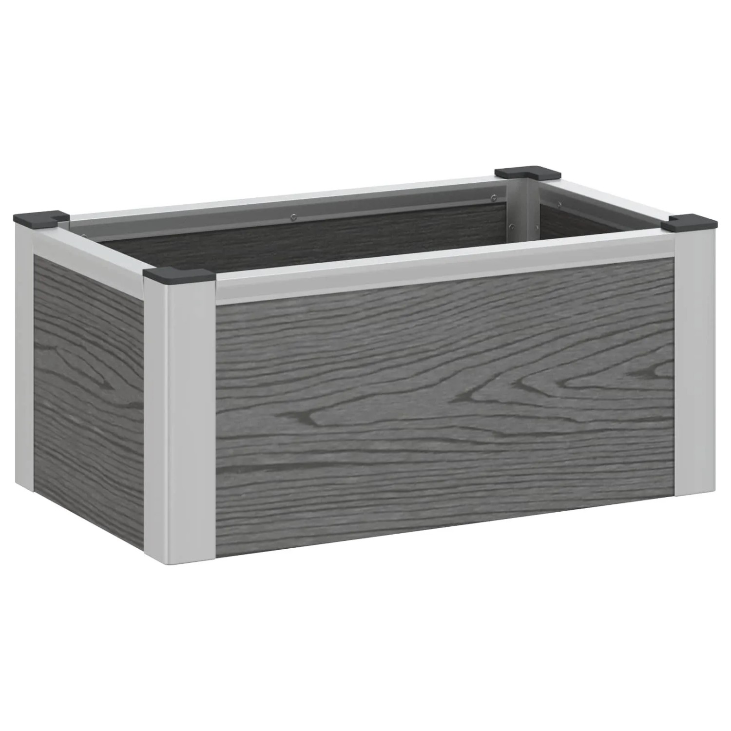 vidaXL Hochbeet Grau 50 x 30 x 22 cm WPC und Aluminium 42039079