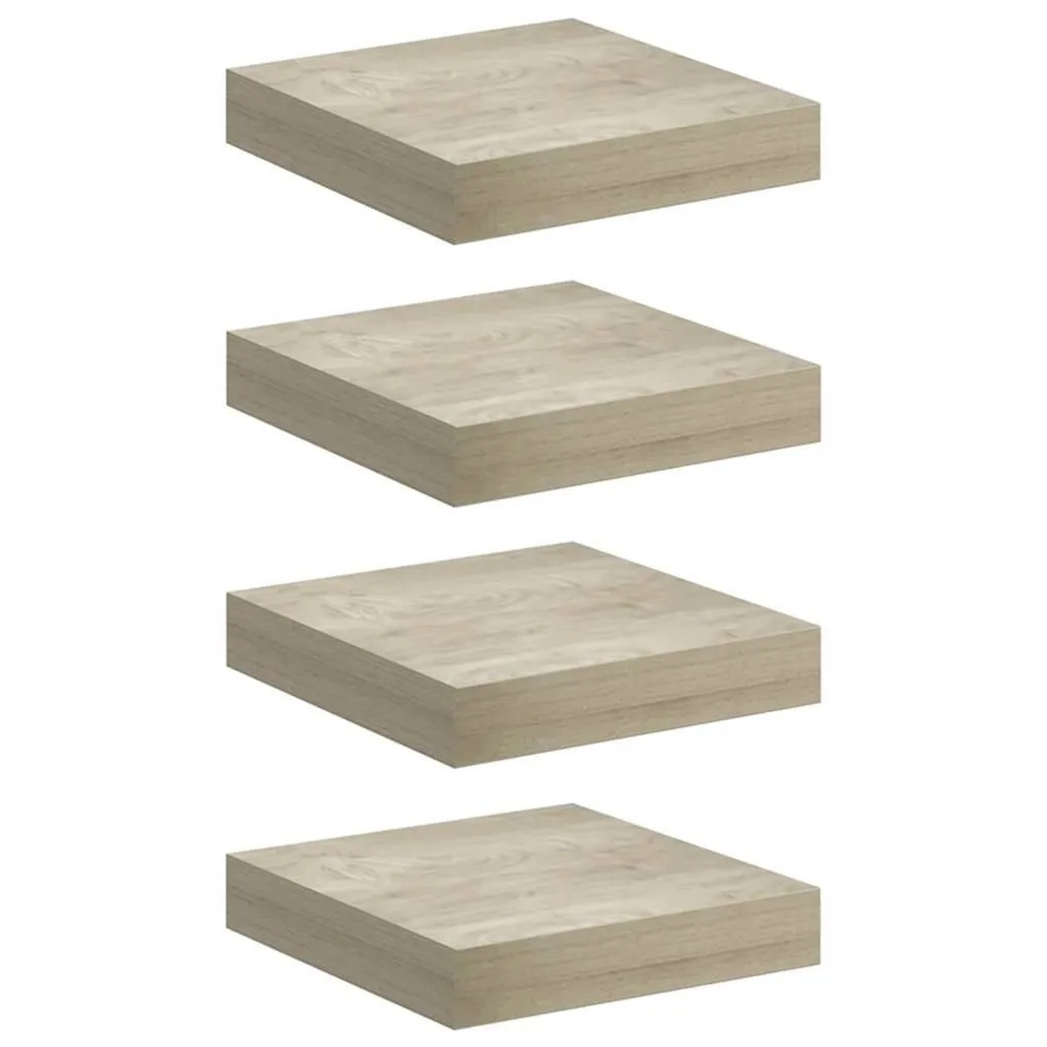vidaXL Schwebende Wandregale 4 Stk Eichefarben 23x23,5x3,8cm MDF 323867 günstig online kaufen