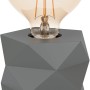 Graue Eglo Tischleuchte Swarby, 1-flammig, Ø 11 cm, mit geometrischem Zementfuß.