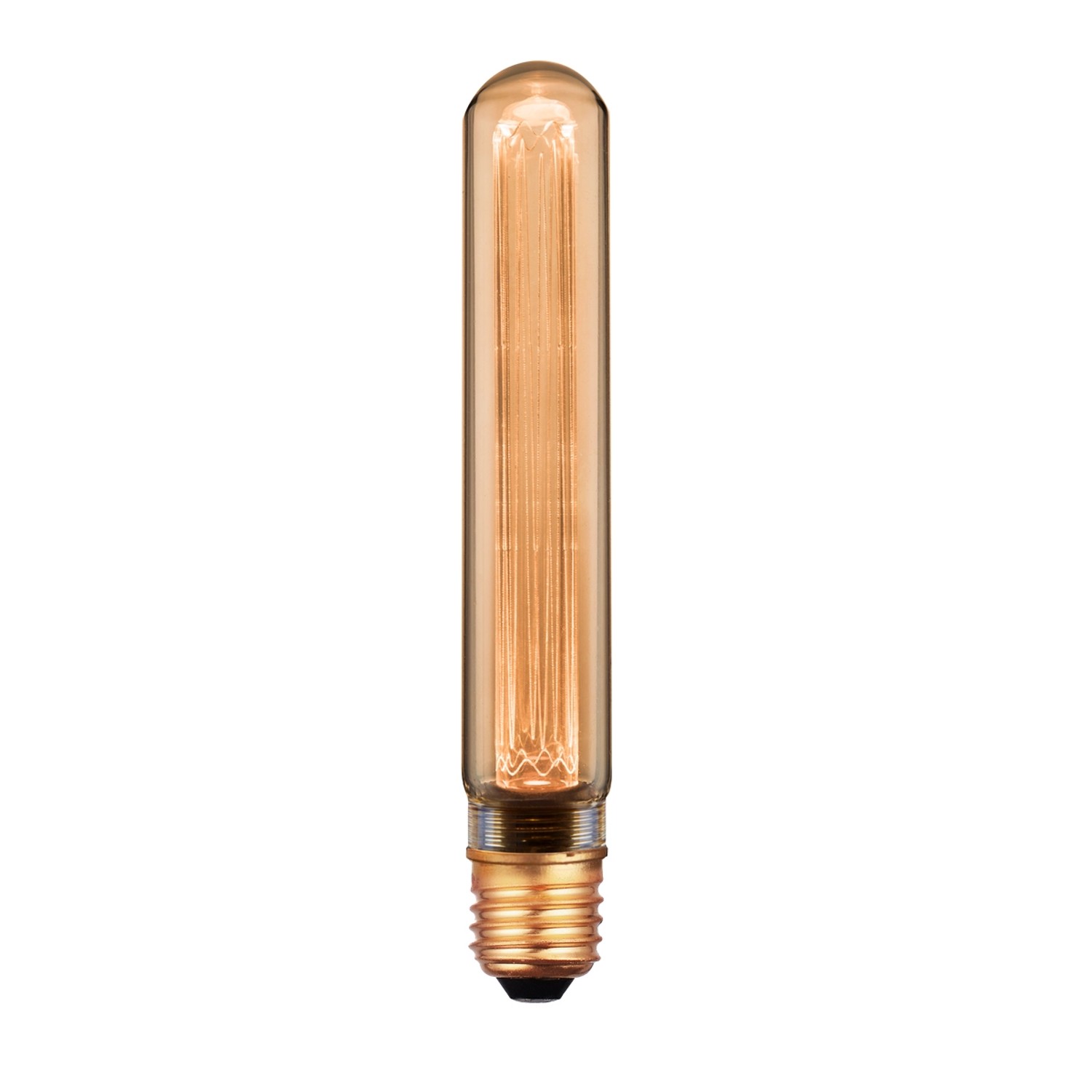LUXULA LED Filament Leuchtmittel Stab E27 Dimmbar Warmweiß Bernstein Glas Röhrenform