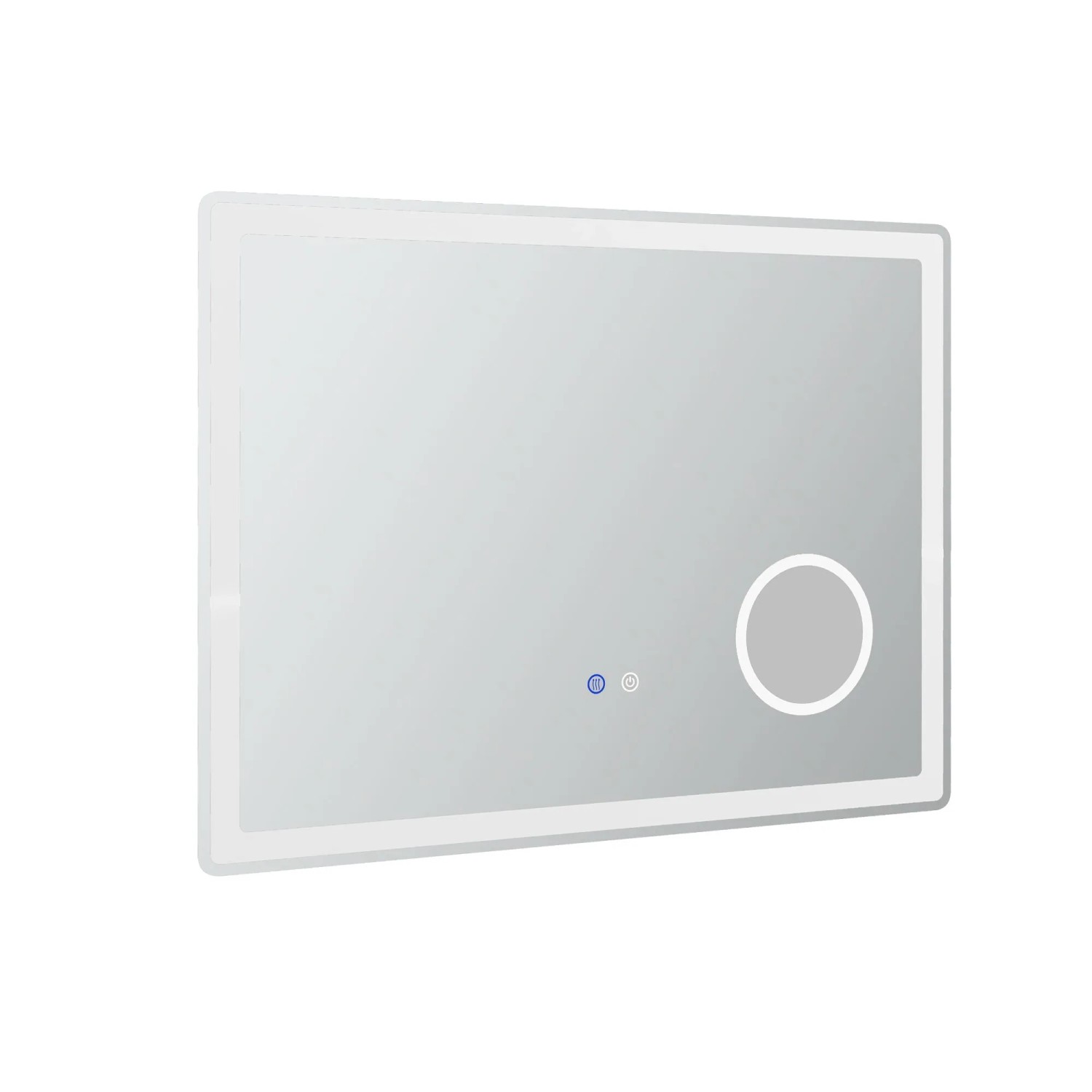 Kleankin LED Badezimmerspiegel mit 3x Vergrößerung 80 x 60 cm Beschlagfrei