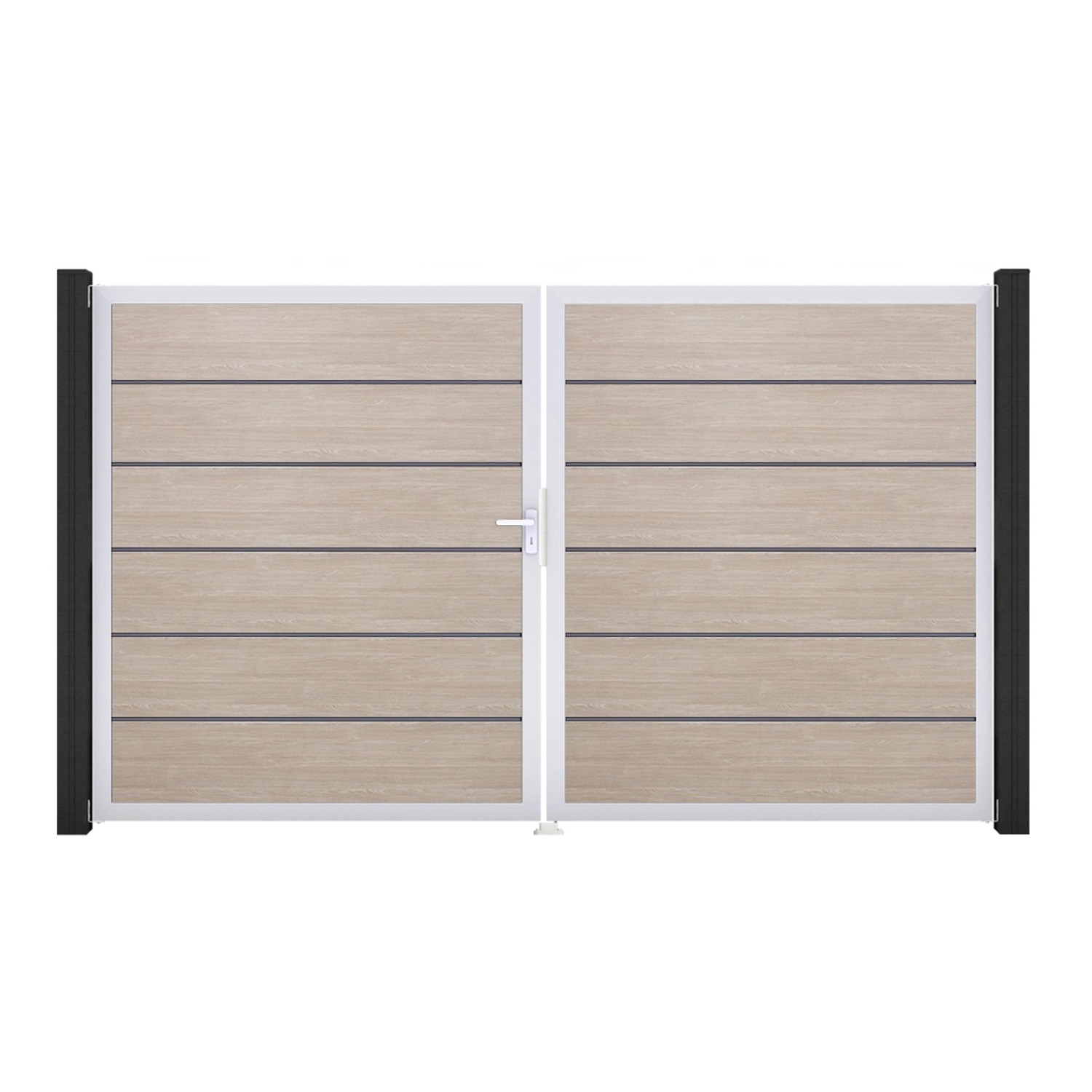 GroJa Tor 2-flg. Basicline Premium Sheffield Oak EV1 306 cm x 180 cm DIN Li günstig online kaufen