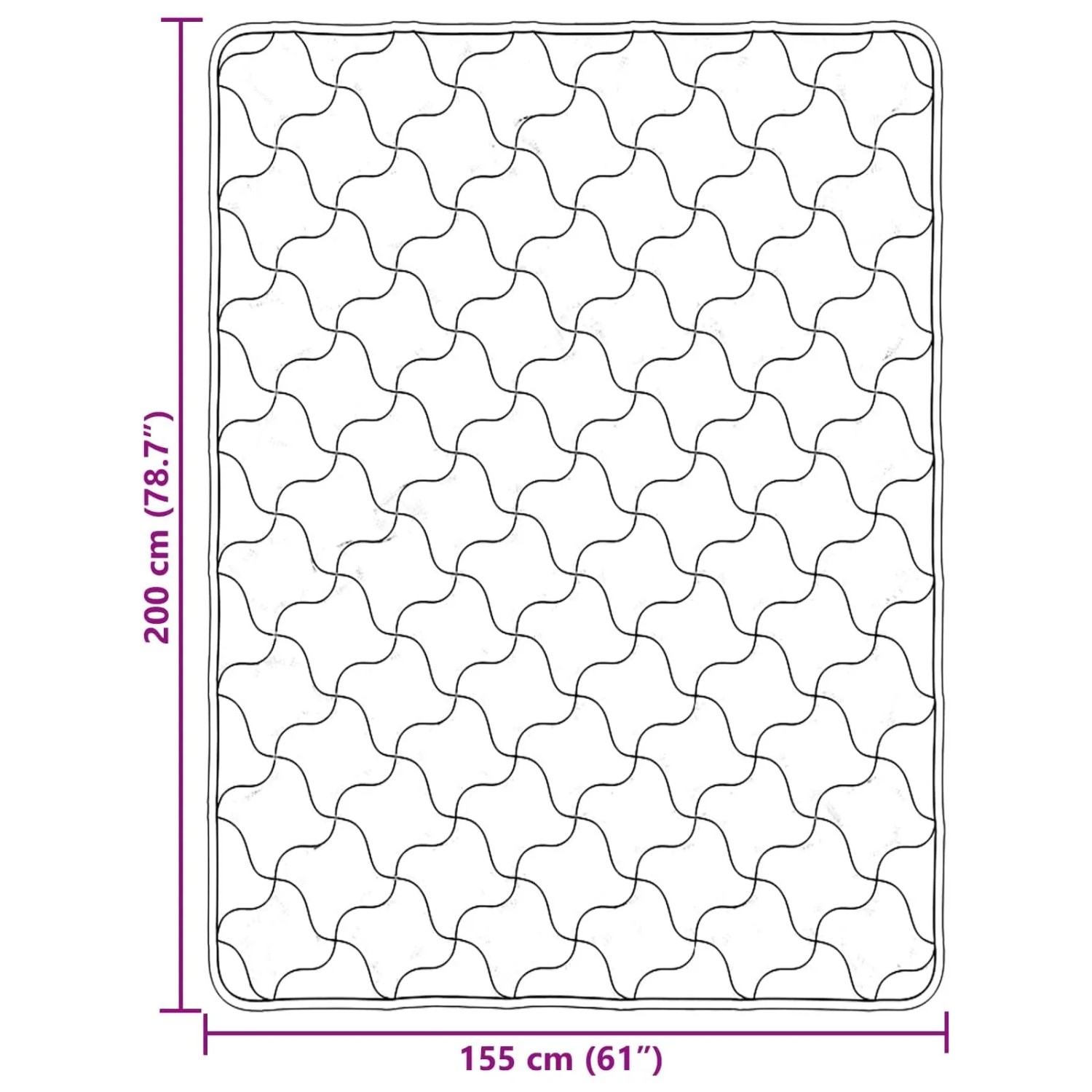 vidaXL Winterbettdecke Creme 155 x 200 cm Mikrofaser und Teddy-Fleece 42026363_10