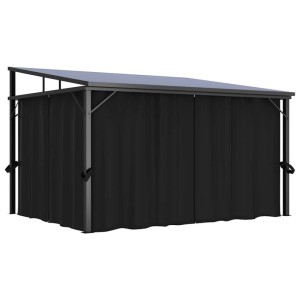 vidaXL Pavillon mit Vorhängen 405x294x244 cm Anthrazit 48599