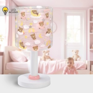 Dalber Nachttischlampe LED Nachtlicht für Kinder Baby Teddy Bären Rosa