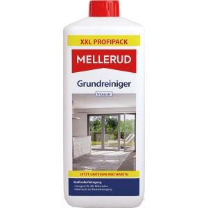 Flasche Mellerud Grundreiniger Intensiv 1,75l für kraftvolle Reinigung und Bauendreinigung.