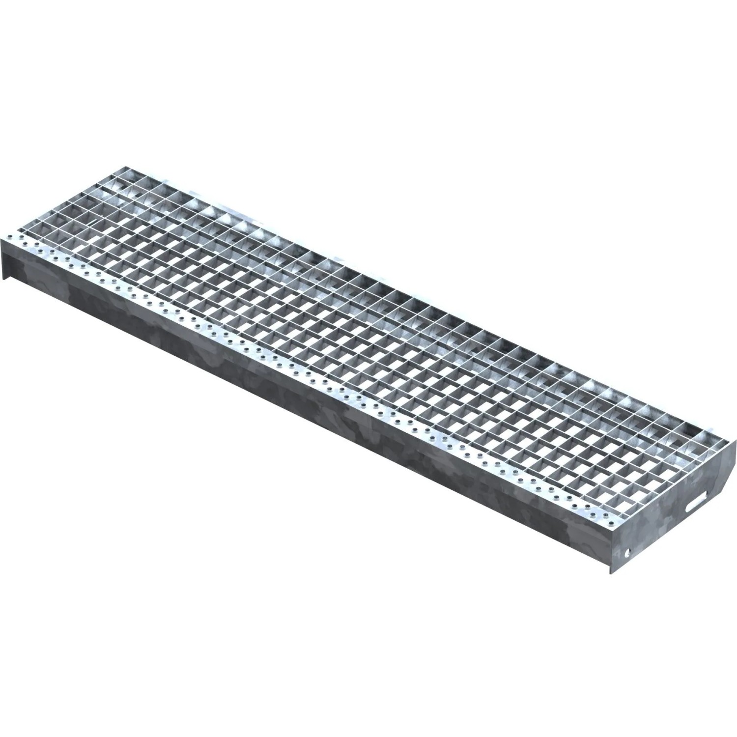 FeNau Gitterroststufe Treppenstufe Maße 1100x270 mm 30/30 mm S235JR St37-2 Im Vollbad Feuerverzinkt