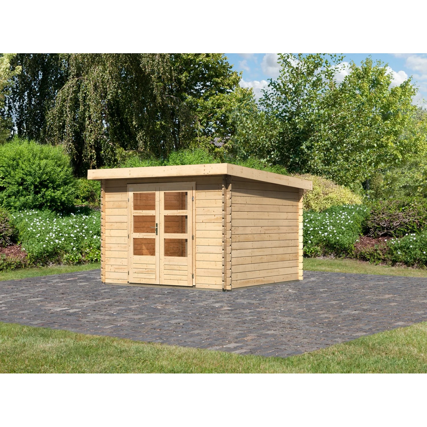 Karibu Gartenhaus Grünberg 5 Naturbelassen 7,84 m² kaufen bei OBI