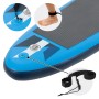 Detailaufnahme blaues ECD Germany Stand Up Paddle Board mit Sicherheitsleine und Fußschlaufe.
