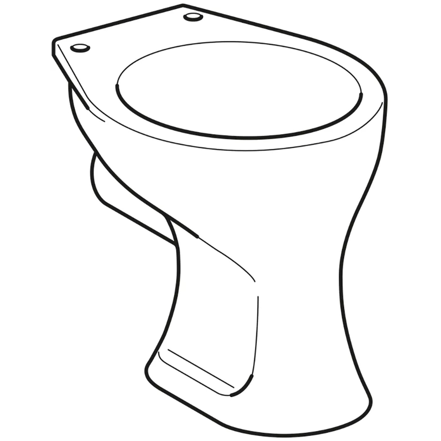 Geberit Stand-WC Bambini, Flachspüler, weiß, für Kindergärten und Schulen.