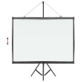 Mattweiße 60-Zoll Projektionsleinwand mit schwarzem Rahmen auf stabilem Stativ für Heimkino.