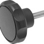 Kunststoffgriff Schwarz Sterngriffschraube M8 x 20 mm