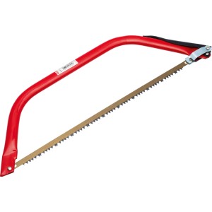 ELLIX Bügelsäge, 530 mm Sägeblatt, rote Metallsäge für Holzarbeiten.