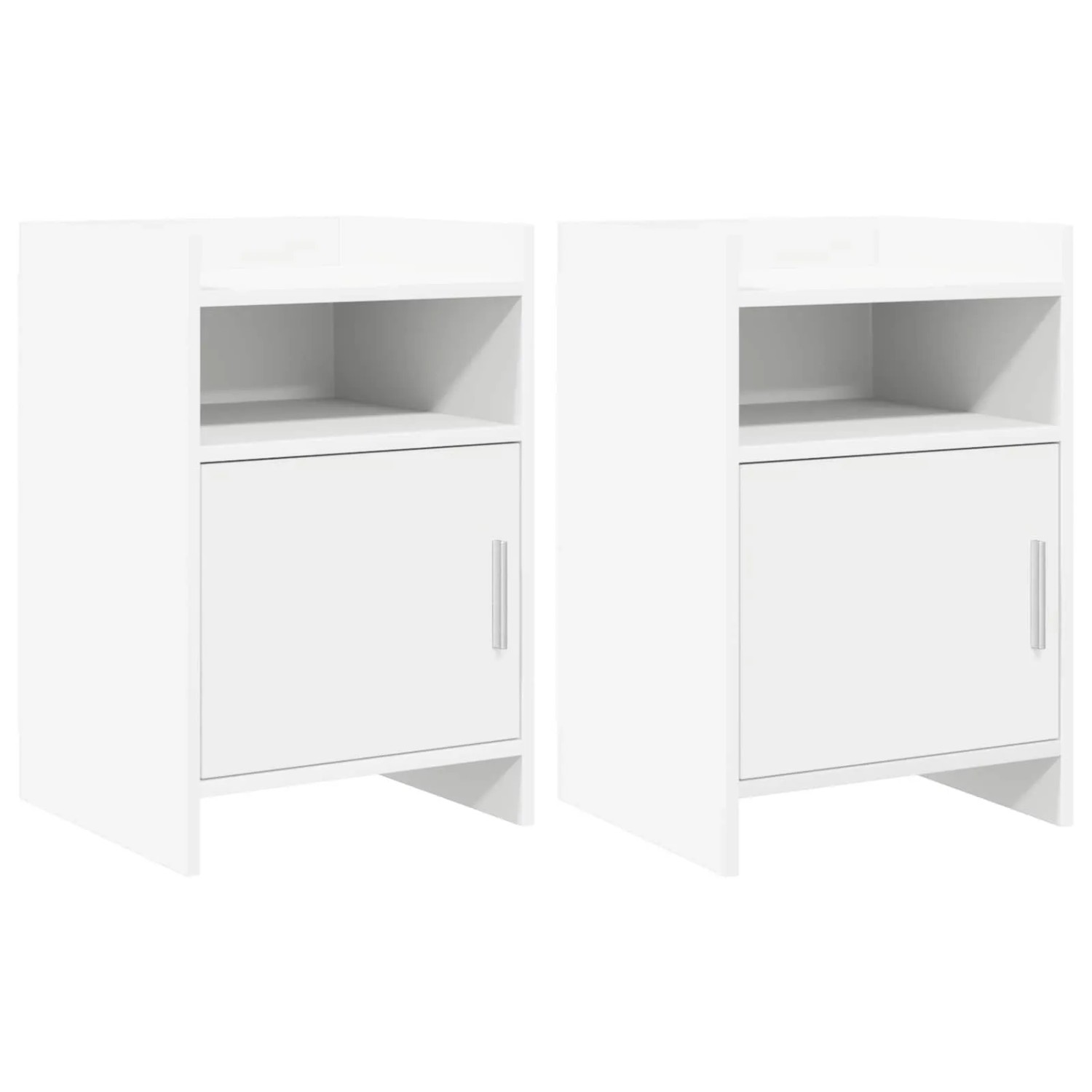 vidaXL Nachttische 2 Stk Weiß 40 x 36 x 60 cm Holzwerkstoff 8011036