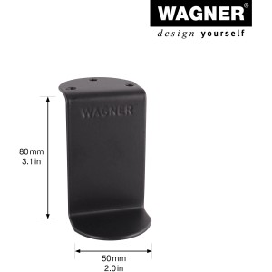 Wagner Möbelfuß, 5x8 cm, schwarz-matt, aus pulverbeschichtetem Stahl für Möbelbau & Upcycling.