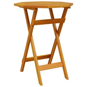 Klappbarer Gartentisch aus Akazienholz, Ø60cm, ideal für Balkon und Terrasse.