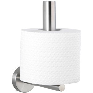 Wenko Bosio Ersatzrollenhalter aus Edelstahl, matt, zur Wandmontage mit Toilettenpapierrolle.