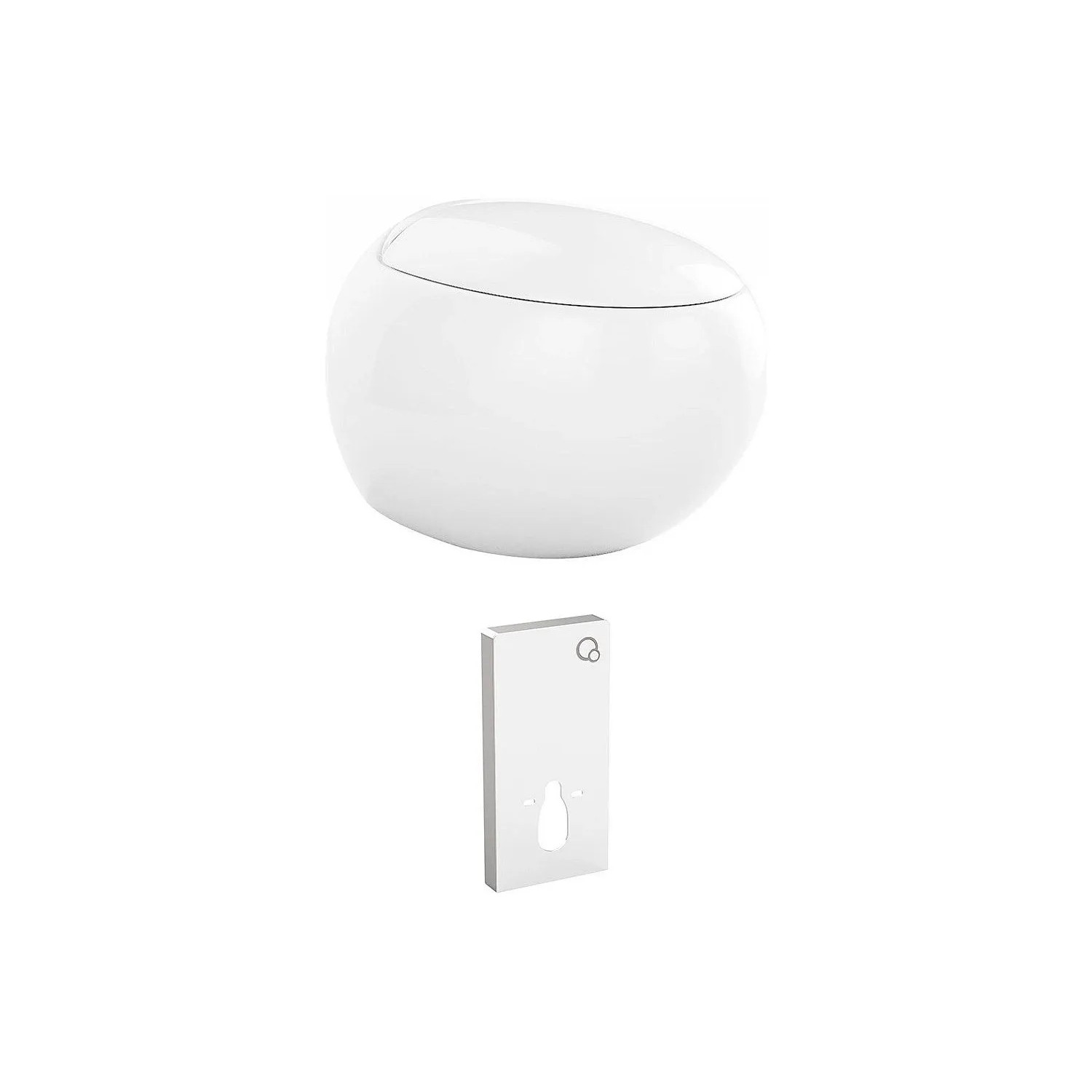 Vente-unique Hänge Wc Huro Weiß 40 cm
