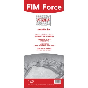 Sack FIM Force Leichtbeton 60l, gebundene Trockenschüttung für Wärme- und Trittschalldämmung.